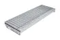 Gitterrost-Stufen 30 x 30 mm, feuerverzinkt, rutschhemmend - Breite: 800 mm, Tiefe: 270 mm