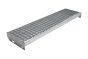Gitterrost-Stufen 30 x 30 mm, feuerverzinkt, rutschhemmend - Breite: 900 mm, Tiefe: 240 mm