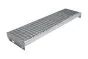 Gitterrost-Stufen 30 x 30 mm, feuerverzinkt, rutschhemmend - Breite: 900 mm, Tiefe: 240 mm