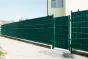 Sichtschutzstreifen Sabrina für Doppelstabgitter- & Schmuckzäune - Farbe: grün - Rattan Struktur, Ausführung: 1360g/m²