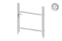 Alu Türrahmen 1-flügelig ohne Füllung (Profil: 63 mm) - Flügelhöhe: 940-1500 mm, Anschlag: links, Farbe: grau