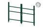 Alu Türrahmen 2-flügelig ohne Füllung (Profil: 85 mm) - Türhöhe: 1440-2000 mm, Anschlag: links, Farbe: grün