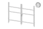 Alu Türrahmen 2-flügelig ohne Füllung (Profil: 63 mm) - Türhöhe: 1440-2000 mm, Anschlag: links, Farbe: grau