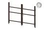 Alu Türrahmen 2-flügelig ohne Füllung (Profil: 85 mm) - Türhöhe: 1440-2000 mm, Anschlag: links, Farbe: schokobraun