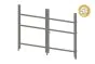 Alu Türrahmen 2-flügelig ohne Füllung (Profil: 85 mm) - Türhöhe: 1440-2000 mm, Anschlag: links, Farbe: dunkelgrau 5S