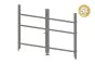 Alu Türrahmen 2-flügelig ohne Füllung (Profil: 85 mm) - Türhöhe: 1440-2000 mm, Anschlag: rechts, Farbe: dunkelgrau 5S