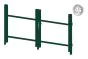 Alu Türrahmen 2-flügelig ohne Füllung (Profil: 85 mm) - Türhöhe: 940-1500 mm, Anschlag: links, Farbe: grün