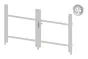 Alu Türrahmen 2-flügelig ohne Füllung (Profil: 63 mm) - Türhöhe: 940-1500 mm, Anschlag: links, Farbe: grau