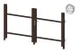 Alu Türrahmen 2-flügelig ohne Füllung (Profil: 63 mm) - Türhöhe: 940-1500 mm, Anschlag: links, Farbe: schokobraun