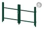 Alu Türrahmen 2-flügelig ohne Füllung (Profil: 85 mm) - Türhöhe: 940-1500 mm, Anschlag: rechts, Farbe: grün