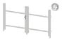 Alu Türrahmen 2-flügelig ohne Füllung (Profil: 63 mm) - Türhöhe: 940-1500 mm, Anschlag: rechts, Farbe: grau