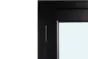 Fenster für WPC Gartenhäuser - Farbe: schwarz RAL 9005, Breite: 70 cm, Höhe: 79,5 cm, Aluminium