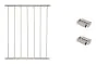 Fenstergitter Classic in Edelstahl, vormontiert - Breite: 98 - 110 cm, Höhe: 100 cm