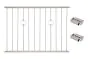 Fenstergitter Paris in Edelstahl, vormontiert - Breite: 144 - 156 cm, Höhe: 100 cm
