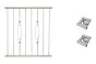Fenstergitter Berlin in Edelstahl, vormontiert - Breite: 96 - 108 cm, Höhe: 100 cm