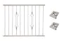 Fenstergitter Prag in Edelstahl, vormontiert - Breite: 132 - 144 cm, Höhe: 100 cm