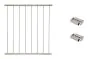 Fenstergitter Classic in Edelstahl, vormontiert - Breite: 110 - 122 cm, Höhe: 100 cm