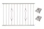 Fenstergitter Prag in Edelstahl, vormontiert - Breite: 144 - 156 cm, Höhe: 100 cm