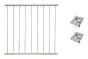 Fenstergitter Classic in Edelstahl, vormontiert - Breite: 122 - 134 cm, Höhe: 100 cm
