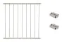 Fenstergitter Classic in Edelstahl, vormontiert - Breite: 122 - 134 cm, Höhe: 100 cm