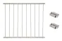 Fenstergitter Classic in Edelstahl, vormontiert - Breite: 134 - 146 cm, Höhe: 100 cm