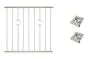 Fenstergitter Paris in Edelstahl, vormontiert - Breite: 108 - 120 cm, Höhe: 100 cm