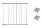 Fenstergitter Paris in Edelstahl, vormontiert - Breite: 120 - 132 cm, Höhe: 100 cm