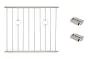 Fenstergitter Paris in Edelstahl, vormontiert - Breite: 120 - 132 cm, Höhe: 100 cm