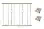 Fenstergitter Paris in Edelstahl, vormontiert - Breite: 132 - 144 cm, Höhe: 100 cm