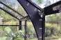 Gewächshaus Rosmarin PRO - Farbe: schwarz, Ausführung: Echtglas 4 mm, Länge: 2780 mm, Breite: 3540 mm, Höhe: 2670 mm