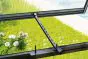 Gewächshaus Rosmarin PRO - Farbe: schwarz, Ausführung: Kunststoffglas 6 mm, Länge: 4130 mm, Breite: 3540 mm, Höhe: 2670 mm