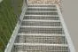 Gitterrost-Stufen 30 x 30 mm, feuerverzinkt, rutschhemmend - Breite: 1200 mm, Tiefe: 240 mm