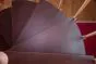Spindeltreppe Innamincka - Holzart: Buche dunkel, Durchmesser: 128 cm, Metallfarbe: weiß, Abverkauf  