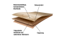 Laminatboden Clicksystem - Modell: LENS Eiche Dekor, Abmessung: 1292 x 193 x 8 mm