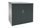 Mülltonnenbox 2-flügelig Lochblechdesign - Farbe: anthrazit, Breite: 134 cm, Höhe: 122,5 cm, Tiefe: 80 cm