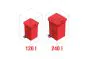 Mülltonnenbox 2-flügelig - Farbe: anthrazit, Breite: 132 cm, Höhe: 116 cm, Tiefe: 80 cm