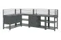 Outdoorküche aus Aluminium & Sinterstein - bestehend aus Modul A, B, C, D und 2x Ablagefläche