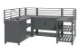 Outdoorküche aus Aluminium & Sinterstein - bestehend aus Modul A, B, C, D und 2x Ablagefläche