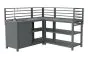 Outdoorküche aus Aluminium & Sinterstein - bestehend aus Modul A, B, C, D und 2x Ablagefläche
