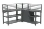 Outdoorküche aus Aluminium & Sinterstein - bestehend aus Modul A, B, C, D und 2x Ablagefläche
