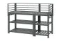 Outdoorküche aus Aluminium & Sinterstein - bestehend aus Modul A, B, C, D und 2x Ablagefläche
