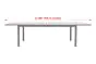 Esstisch Boston ausziehbar aus Aluminium - Farbe: graualuminium, Länge: 2000 / 2940 mm, Breite: 900 mm, Höhe: 750 mm
