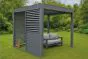 Pergola Dallas aus Stahl & Aluminium - Farbe: anthrazit, Länge: 4000 mm, Breite: 3000 mm, Höhe: 2500 mm