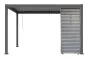 Seitenwand für Pergola Dallas - Lamellen verstellbar – Farbe: graualuminium, Breite: 980 mm, Höhe: 2300 mm