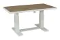 Gartentisch Houston aus Aluminium - Aluminiumfarbe: weiß, Tischplatte: Hochwertiges Verbundmaterial mit natürlicher Holzoptik, Maße: 1400 x 800 cm
