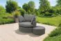 Outdoorsofa Lisboa Sitzgruppe wasserdicht - bestehend aus 1x Sofa drehbar, 1x Hocker und 1x Cover wasserdicht