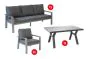 Gartenmöbelset Lissabon 4-teilig - Farbe: graualuminium