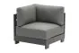 Eckloungesessel London aus Aluminium - Farbe: anthrazit, Maße: 840 x 840 x 670 mm