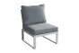 Loungeerweiterung Lissabon aus Aluminium - Aluminiumfarbe: graualuminium, Stofffarbe: dunkelgrau