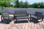 Gartenstuhl Madrid aus Aluminium - Farbe: anthrazit, Tiefe: 780 mm, Breite: 850 mm, Höhe: 700 mm, Sitzhöhe: ca. 430 mm